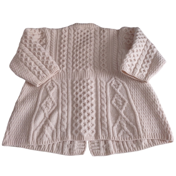 Kilronan Knitwear Medium Fisherman Knit Button Front Sweater - Picture 2 of 16